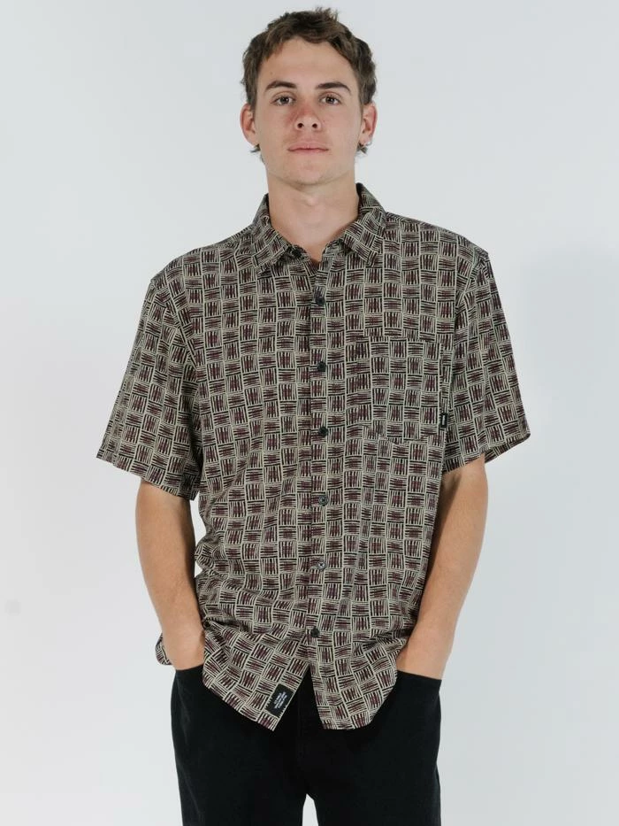 Thrills Co. Disclosure Short Sleeve Shirt - Tan 3 Thrills Co. Disclosure Short Sleeve Shirt - Tan