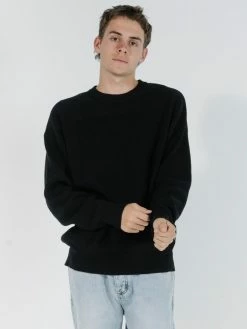 Thrills Co. Republic Crew Knit - Black Sweaters & Fleece