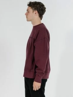 Thrills Co. Tonal Thrills Company Slouch Fit Crew - Windsor Wine