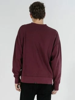 Thrills Co. Tonal Thrills Company Slouch Fit Crew - Windsor Wine