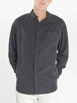 Thrills Co. Minimal Thrills Oversized Long Sleeve Shirt - Black Shirts