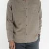 Thrills Co. Minimal Thrills Oversized Long Sleeve Shirt - Military Green Shirts 2 Thrills Co. Minimal Thrills Oversized Long Sleeve Shirt - Military Green Shirts