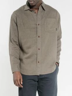 Thrills Co. Minimal Thrills Oversized Long Sleeve Shirt - Military Green Shirts