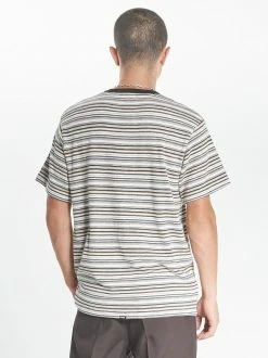 Thrills Co. Indie Stripe Merch Fit Pocket Tee - Heritage White
