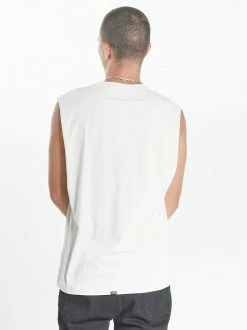 Thrills Co. Tees & Tank Tops Minimal Thrills Merch Fit Muscle Tee - Heritage White