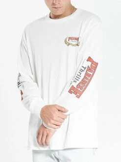 Thrills Co. Speed Wreath Merch Fit Long Sleeve Tee - Dirty White Tees & Tank Tops