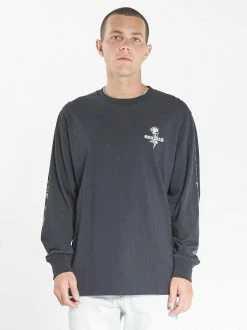 Thrills Co. Superstition Merch Fit Long Sleeve Tee - Black Tees & Tank Tops