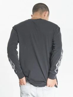 Thrills Co. Strange Days Merch Fit Long Sleeve Tee - Washed Black