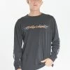 Thrills Co. Strange Days Merch Fit Long Sleeve Tee - Washed Black