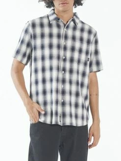 Thrills Co. Angel Check Short Sleeve Shirt - Ink Navy