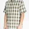 Thrills Co. Angel Check Short Sleeve Shirt - Dark Olive