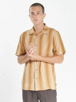 Thrills Co. Fade To Black Bowling Shirt - Dark Gold Shirts