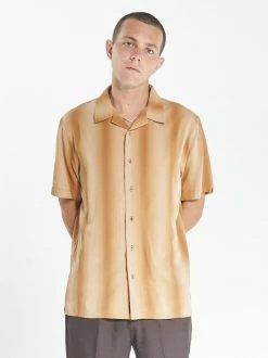 Thrills Co. Fade To Black Bowling Shirt - Dark Gold Shirts