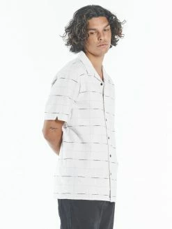 Thrills Co. Non Sense Bowling Shirt - Heritage White Shirts