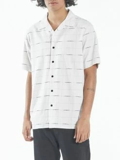 Thrills Co. Non Sense Bowling Shirt - Heritage White Shirts