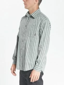 Thrills Co. Wallflower Oversized Long Sleeve Shirt - Lume Green Shirts
