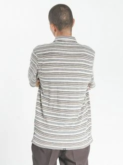 Thrills Co. Indie Stripe Bowling Shirt - Heritage White