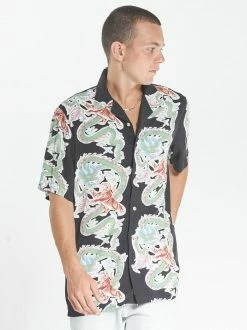 Thrills Co. Connection Bowling Shirt - Black