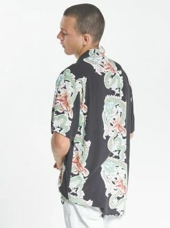 Thrills Co. Connection Bowling Shirt - Black