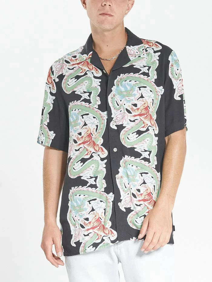 Thrills Co. Connection Bowling Shirt - Black 6 Thrills Co. Connection Bowling Shirt - Black