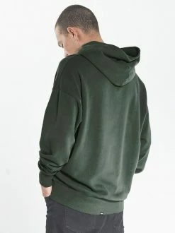 Thrills Co. Situation Normal Slouch Pull On Hood - Dark Olive Sweaters & Fleece