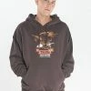 Thrills Co. Eighty Three Slouch Pull On Hood - Postal Brown Sweaters & Fleece