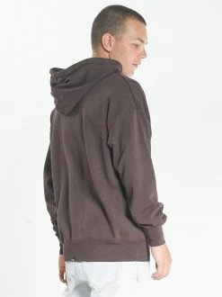 Thrills Co. Eighty Three Slouch Pull On Hood - Postal Brown Sweaters & Fleece