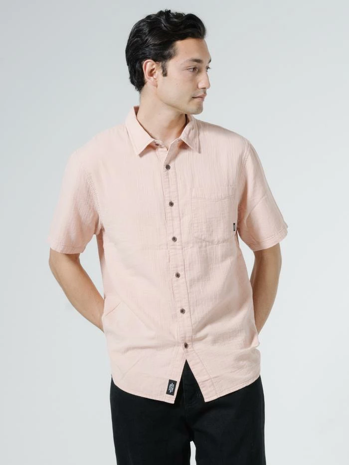 Thrills Co. Dril Short Sleeve Shirt - Cork Fade 3 Thrills Co. Dril Short Sleeve Shirt - Cork Fade
