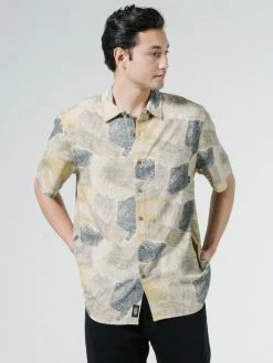 Thrills Co. Shirts Brushed Paradise Short Sleeve Shirt - Tan