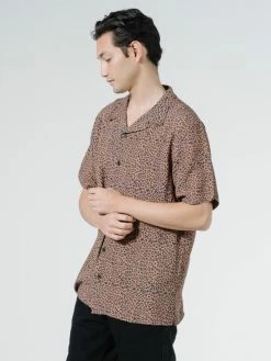 Thrills Co. Shirts Panthera Bowling Shirt - Mustang Brown
