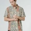 Thrills Co. June Street Blues Short Sleeve Shirt - Cream