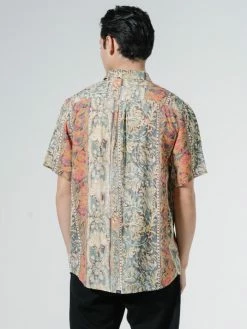 Thrills Co. June Street Blues Short Sleeve Shirt - Cream