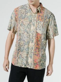 Thrills Co. June Street Blues Short Sleeve Shirt - Cream