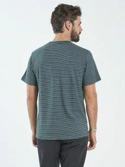 Thrills Co. Two Tone Stripe Merch Fit Tee - Vintage Teal