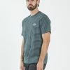 Thrills Co. Two Tone Stripe Merch Fit Tee - Vintage Teal