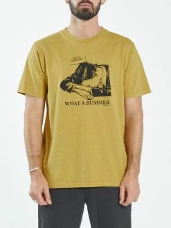 Thrills Co. What A Bummer Merch Fit Tee - Mineral Yellow Tees & Tank Tops 9 Thrills Co. What A Bummer Merch Fit Tee - Mineral Yellow Tees & Tank Tops