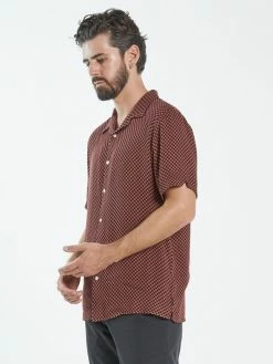 Thrills Co. Aalto Bowling Shirt - Marsala Shirts