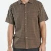 Thrills Co. Disruption Jacquard Check Short Sleeve Shirt - Walnut