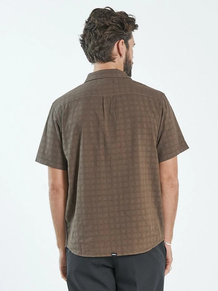 Thrills Co. Disruption Jacquard Check Short Sleeve Shirt - Walnut 4 Thrills Co. Disruption Jacquard Check Short Sleeve Shirt - Walnut