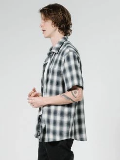 Thrills Co. Shirts Angel Check Short Sleeve Shirt - Steel Grey