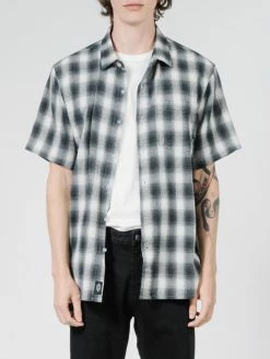 Thrills Co. Shirts Angel Check Short Sleeve Shirt - Steel Grey