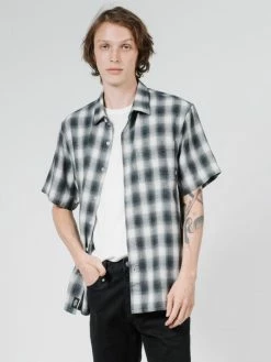 Thrills Co. Shirts Angel Check Short Sleeve Shirt - Steel Grey