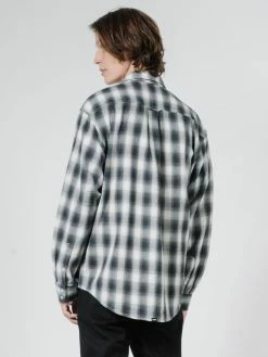 Thrills Co. Angel Check Long Sleeve Shirt - Steel Grey