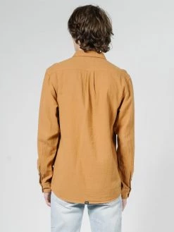 Thrills Co. Dril Long Sleeve Shirt - Golden Brown Shirts
