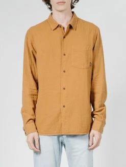 Thrills Co. Dril Long Sleeve Shirt - Golden Brown Shirts
