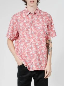 Thrills Co. Shirts Bad Habits Short Sleeve Shirt - Red