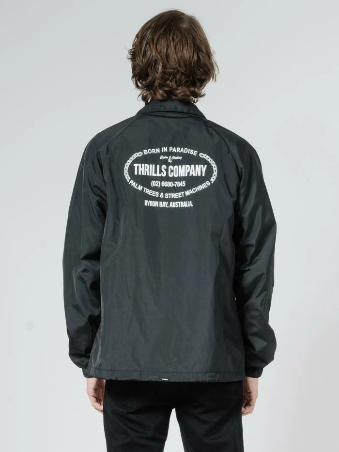 Thrills Co. Thrills Garage Coaches Jacket - Black 4 Thrills Co. Thrills Garage Coaches Jacket - Black