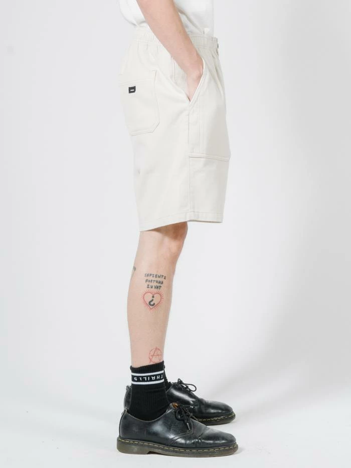 Thrills Co. Dril Elastic Short - Unbleached Shorts 5 Thrills Co. Dril Elastic Short - Unbleached Shorts