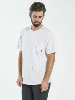 Thrills Co. Hemp Lightweight Merch Fit Pocket Tee - Dirty White