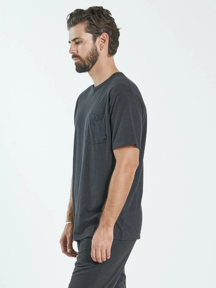 Thrills Co. Hemp Lightweight Merch Fit Pocket Tee - Black Tees & Tank Tops 5 Thrills Co. Hemp Lightweight Merch Fit Pocket Tee - Black Tees & Tank Tops